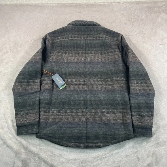 Roark Hebrides Jacket Men Medium Multi Military Striped Wool Blend Snap NWT $165 - Picture 6 of 12